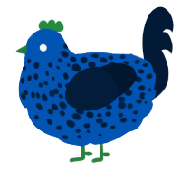 (unnamed), a ultramarine and tumblr chicken with a speckle pattern