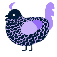 Tumblr3, a tumblr and lilac chicken with a lace pattern