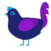 (unnamed), a navy and violet chicken