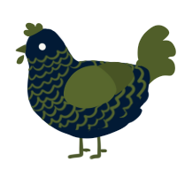 Olivier, a tumblr and olive chicken with a lace pattern