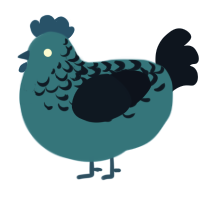 the blue, a sapphire and tumblr chicken with a half-lace pattern