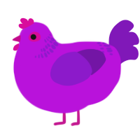 (unnamed), a amethyst and violet chicken with a neck-band pattern