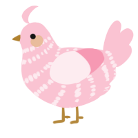 Peach, a rose chicken with a bar pattern