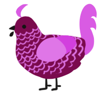 (unnamed), a wine and orchid chicken with a lace pattern