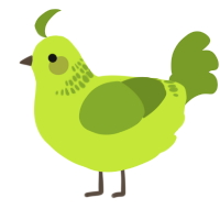 Grove, a lime and chartreuse chicken with a neck-band pattern