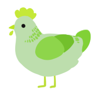 Fleck, a gluppy and grass chicken with a neck-band pattern