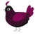 Bokfast, a black and wine chicken with a lace pattern