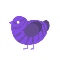 (unnamed), a blurple and overcast chicken with a bar pattern