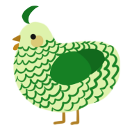 (unnamed), a apple and leaf chicken with a lace pattern