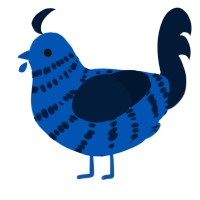 (unnamed), a ultramarine and tumblr chicken with a bar pattern