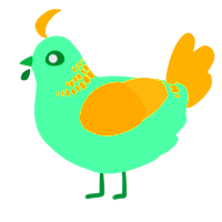 (unnamed), a wine and ultramarine chicken with a neck-band pattern