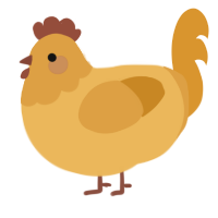 (unnamed), a honey and beige chicken with a lace pattern