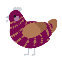 (unnamed), a wine and brown chicken with a bar pattern