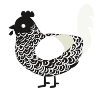 (unnamed), a sable and white chicken with a double-lace pattern