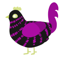 (unnamed), a sable and plum chicken with a bar pattern