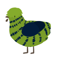 (unnamed), a chartreuse and tumblr chicken with a bar pattern