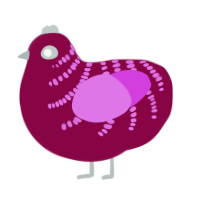 (unnamed), a maroon and orchid chicken with a half-bar pattern