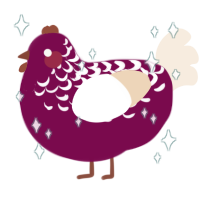 Velveteen, a wine and cream chicken with a half-lace pattern