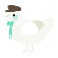 A white chicken with a neck-band pattern