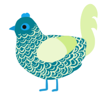 (unnamed), a sea and apple chicken with a double-lace pattern