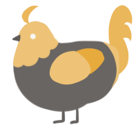 (unnamed), a grey and honey chicken with a head pattern