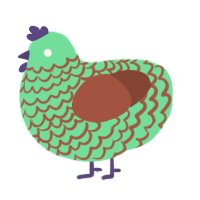 Pistachio, a spring and russet chicken with a lace pattern