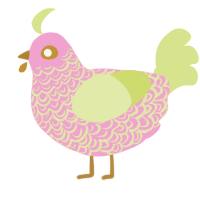 Pink Lemonade, a pink and lemon chicken with a double-lace pattern