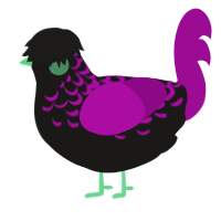 (unnamed), a sable and plum chicken with a half-lace pattern