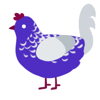 (unnamed), a indigo and mist chicken with a half-lace pattern