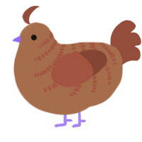 (unnamed), a brown and russet chicken with a half-bar pattern