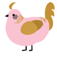 (unnamed), a rose and gold chicken with a neck-band pattern