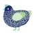 Deep Sea Glow Fish, a navy and gluppy chicken with a double-lace pattern