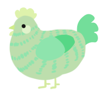 (unnamed), a gluppy and spring chicken with a bar pattern