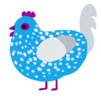 (unnamed), a sky and mist chicken with a speckle pattern