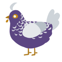 Disco, a overcast and mist chicken with a half-lace pattern