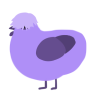 Laplaces Angel, a blurple chicken