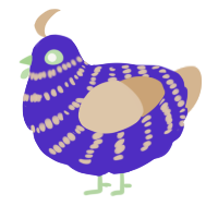 (unnamed), a indigo and beige chicken with a bar pattern