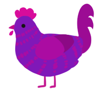 (unnamed), a violet and plum chicken with a bar pattern