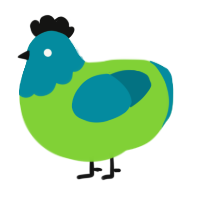 globe, a grass and sea chicken with a head pattern