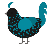 (unnamed), a sable and sea chicken with a speckle pattern