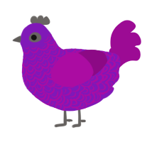 (unnamed), a violet and plum chicken with a double-lace pattern