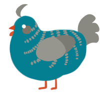 (unnamed), a sea and ash chicken with a half-bar pattern