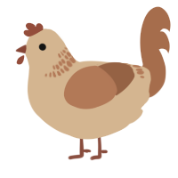 I WON, a beige and brown chicken with a neck-band pattern