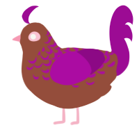 (unnamed), a russet and plum chicken with a half-lace pattern