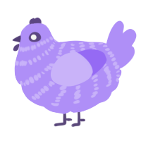 My Son, a lilac chicken with a bar pattern