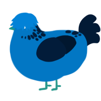 (unnamed), a sapphire and tumblr chicken with a neck-speckle pattern