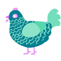 siphonophore, a sea and mint chicken with a lace pattern