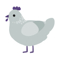 (unnamed), a silver chicken with a neck-speckle pattern