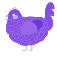 (unnamed), a blurple chicken with a lace pattern