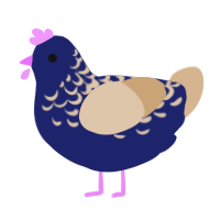 (unnamed), a navy and beige chicken with a half-lace pattern